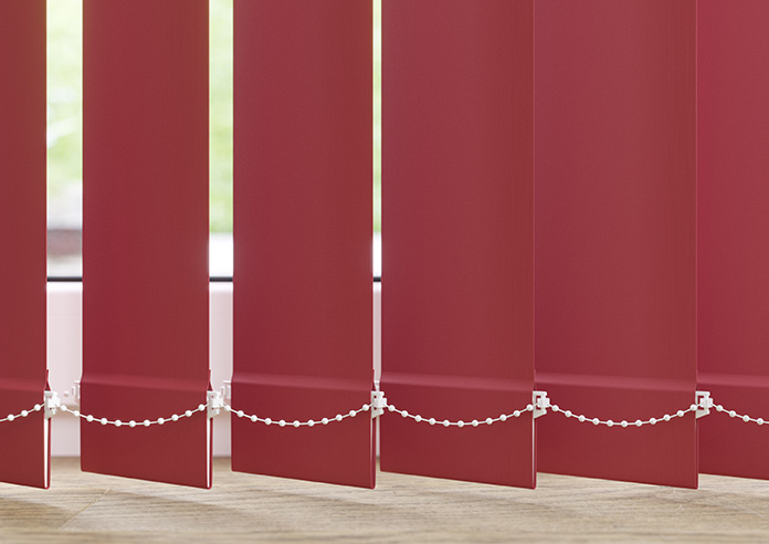 Palermo (Blackout), Crimson - Vertical Blind Slats - Image 3